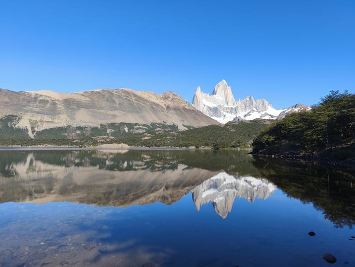 Reflet magique sur le chemin du Fitz Roy…