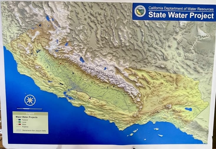 Carte d’irrigation de la Californie.