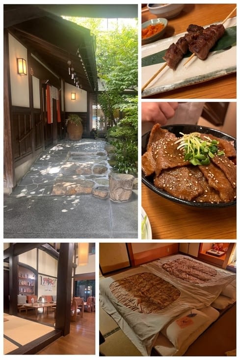 Ryokan, à manger, et les très confortables futons 🛌