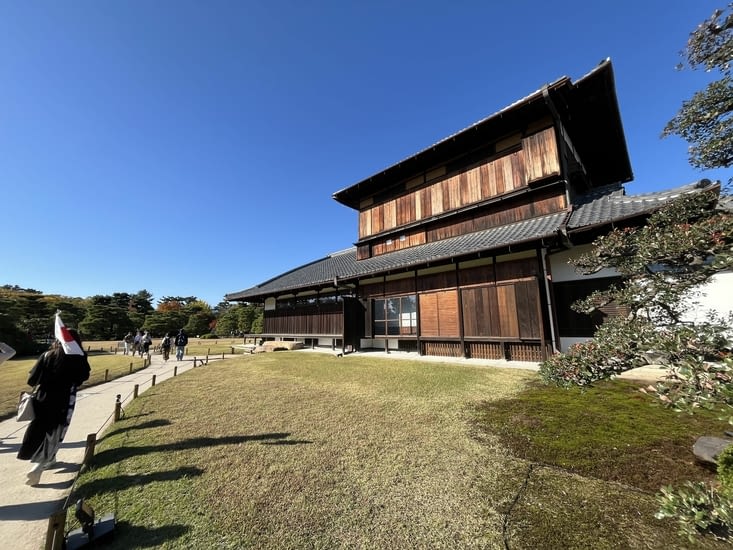 La partie rénovée du château de Nijo