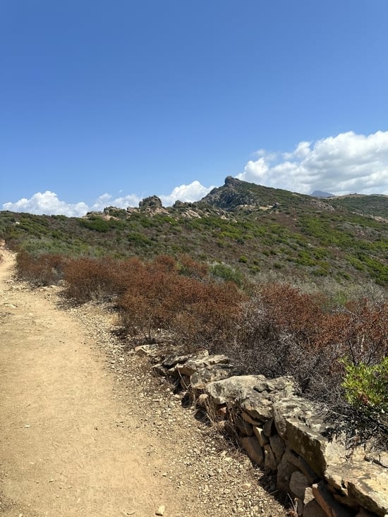 Vue d'un chemin du Capo Rosso