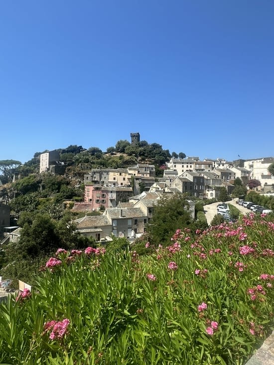 Vue du village de Nonza