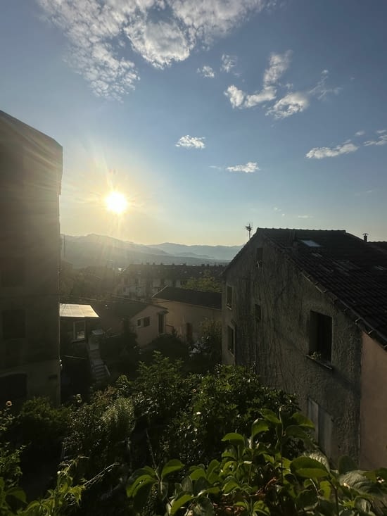 Vue du paysage depuis Corte