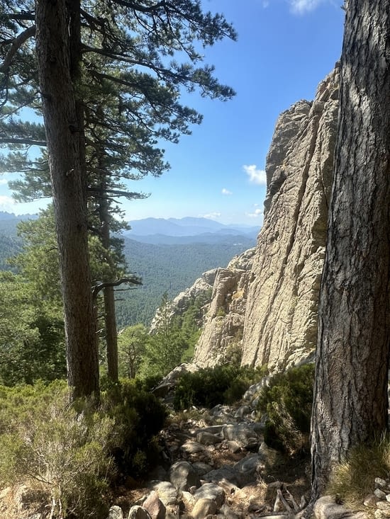 Vue de l'horizon depuis versant