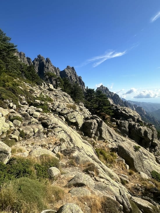 Vue sur le sentier des aiguilles