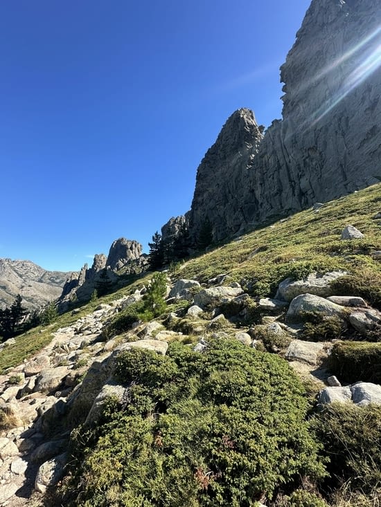 Vue sur le sentier des aiguilles