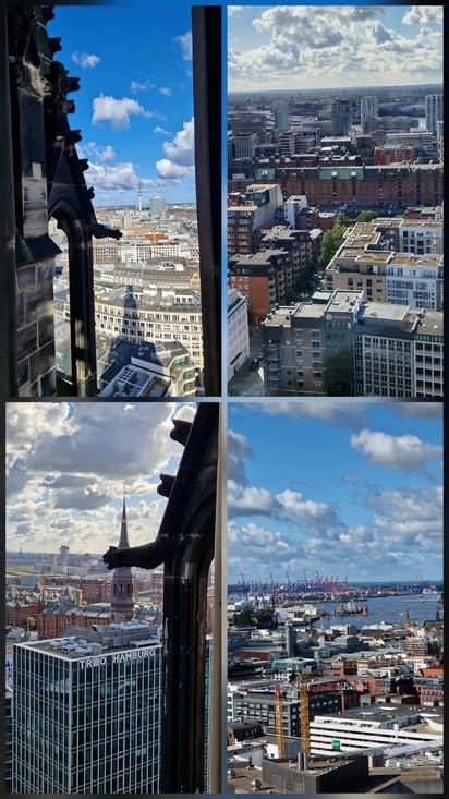 Hambourg vu du haut de l'église St Nicolas