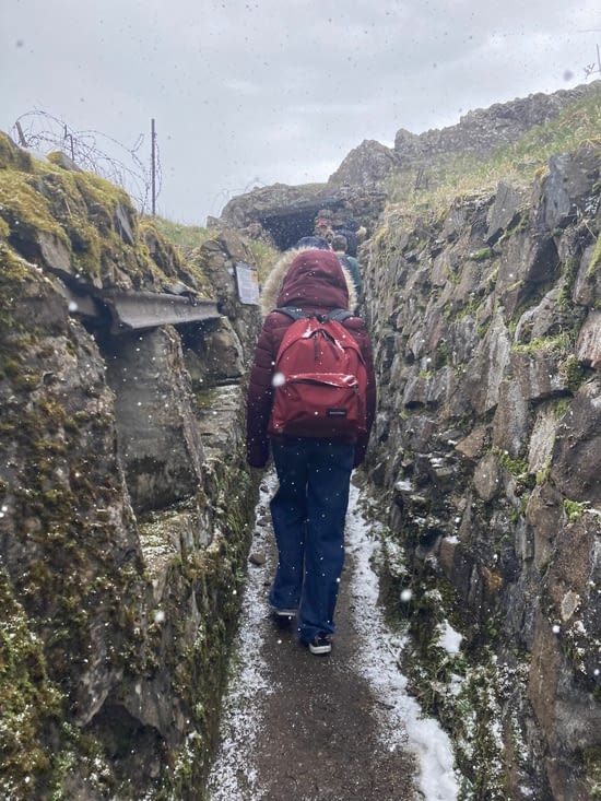 Tranchée française, maçonnée, une rareté sur ce champ de bataille