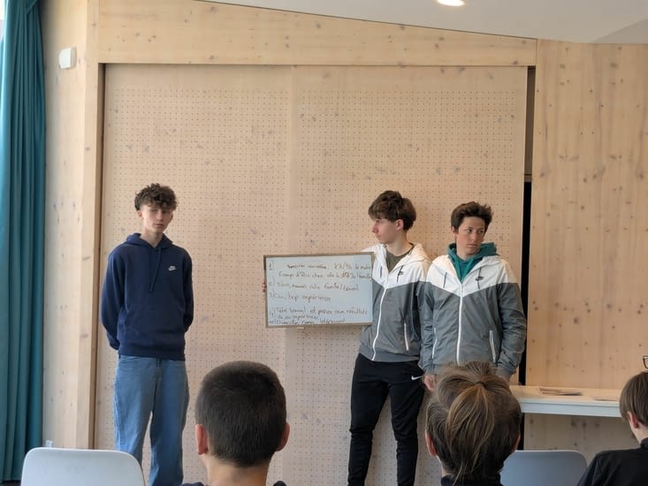 Restitution des élèves suite aux rencontres scientifiques
