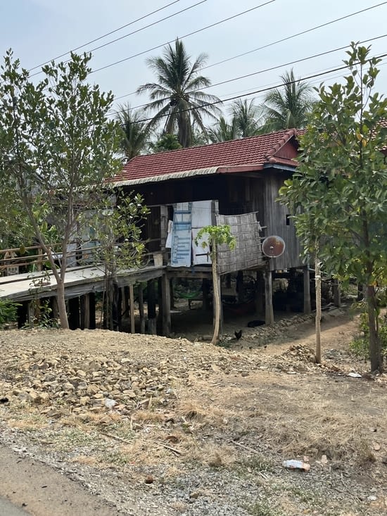 Maison au bord du Mékong