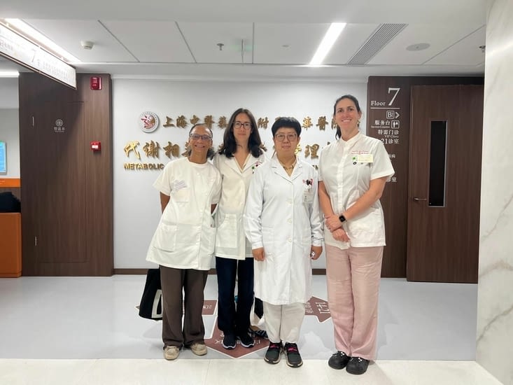 Avec la chef de service des maladies métaboliques