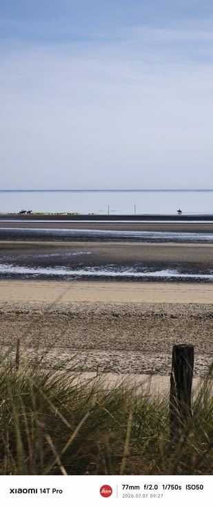 Le long d'une immense plage