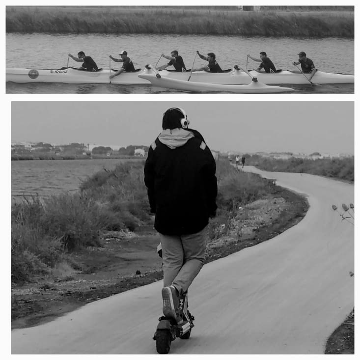 Des cyclistes.