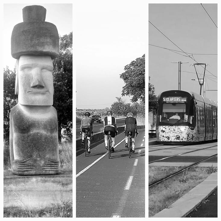Des cyclistes.
