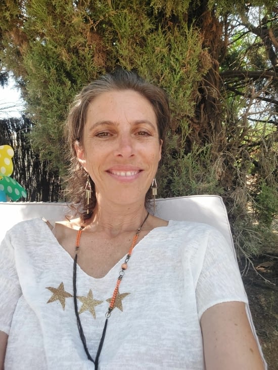 Véronique dans son transat.