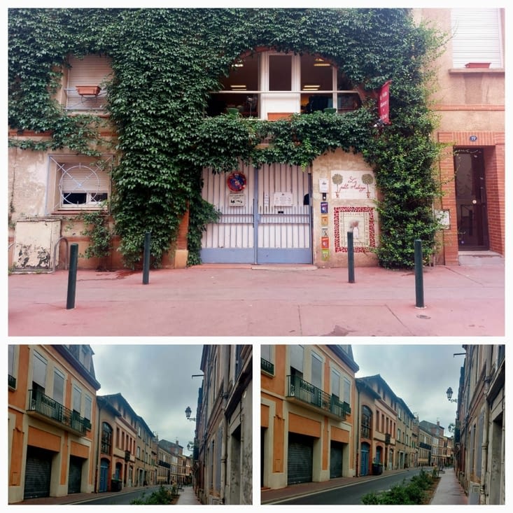 L'auberge de jeunesse et la rue de l'auberge de jeunesse.
