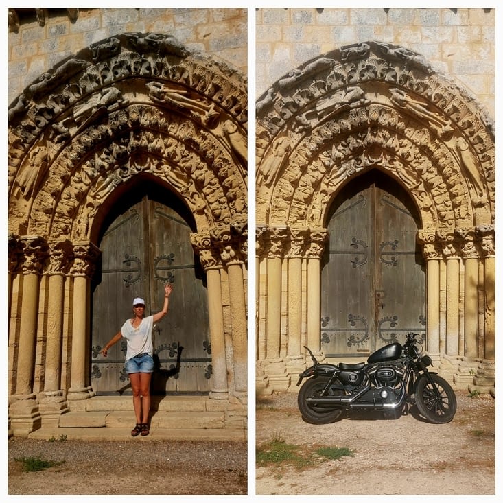 Véronique - Harley Davinson - Abbaye de Blasimon