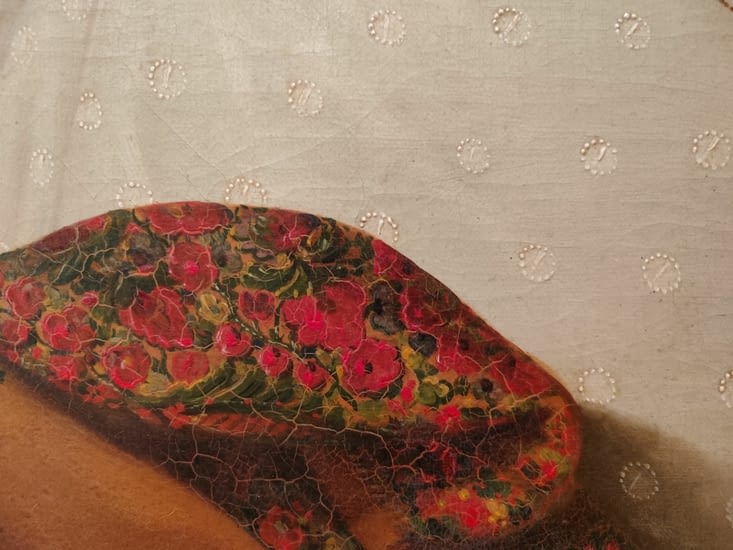 Un petit morceau de tissu dans la galerie peinture.