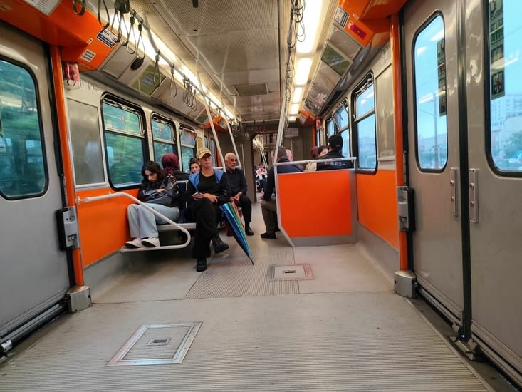 Retour à la station de bus en tram