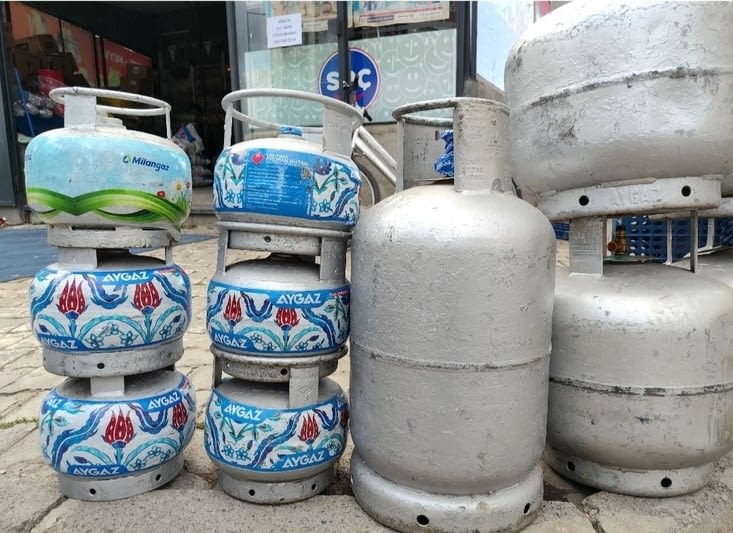 Des bouteilles de gaz