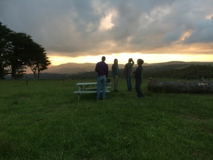 On ne se lasse pas des couchers de soleil...