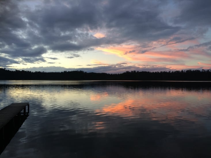 et beau petit coucher de soleil en allant vers Westport