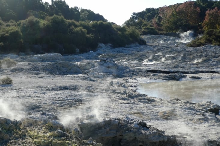 Hells gate et ces bains de boues bouillonnants