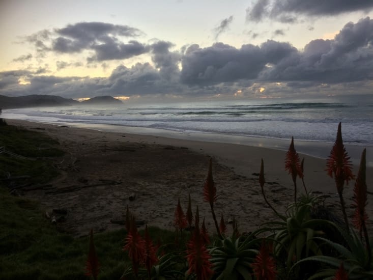 début du lever de soleil