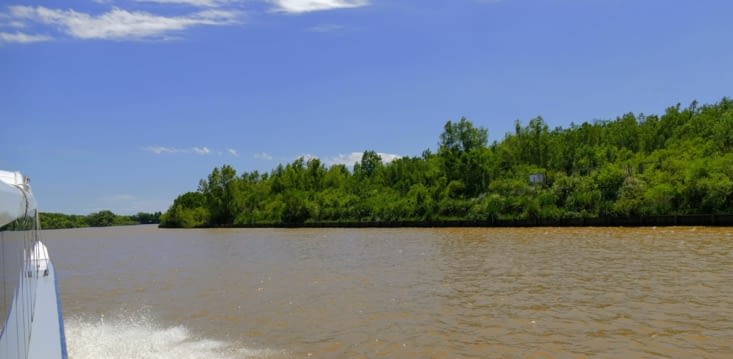 Après une heure les îles et la verdure apparaissent enfin !