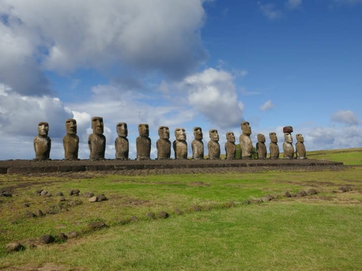Tongariki et ses 15 Moai