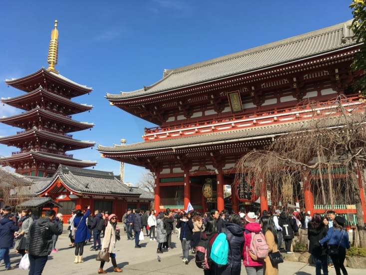 Temple Sensō-ji dans le quartier de Asakusa.