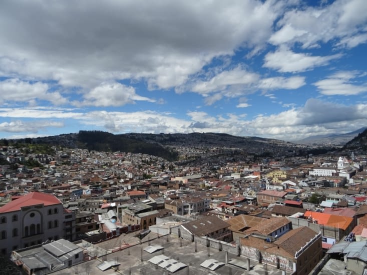 Quito vue d'en haut et depuis la cathédrale