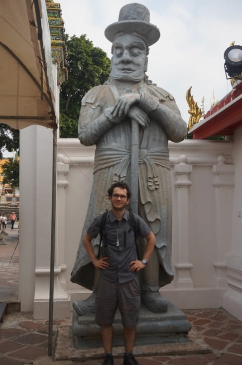 Wat Pho - reprèsentation d'un occiental
