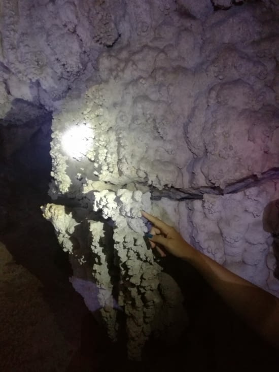 Fleur de calcaire au milieu de la grotte