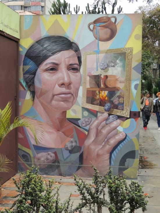 Des grandes fresques admirées au hasard de nos randonnées dans ce quartier sympa de Lima.