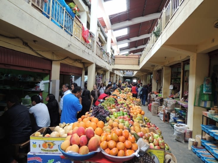 Traditionnelle scène au marché