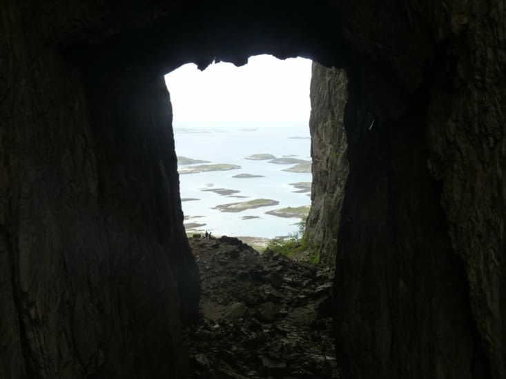 La vue au bout des 160m de la cavité.