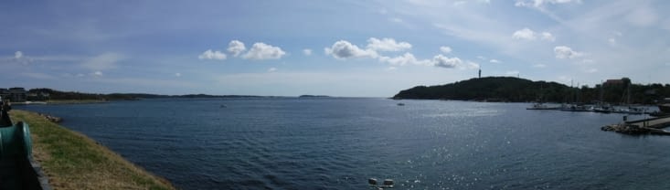 Vue sur la mer de la place forte de Kristiansand