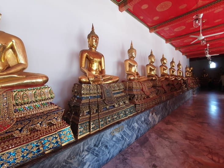 Galerie des bouddhas assis