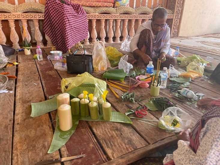 préparation des ofrandes