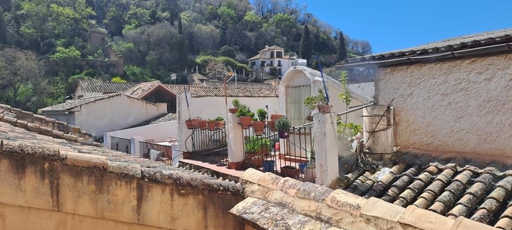 Petite terrasse sur le toit de la Casa de Zafra