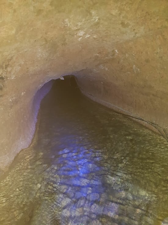 Le tunnel ou circulé l'eau