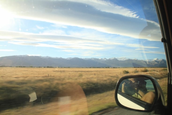On the road to Mount Cook with Frog