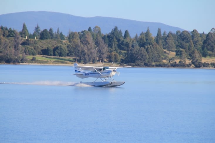 landing on the lake