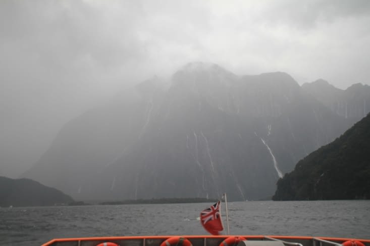 Milford Sound in the storm