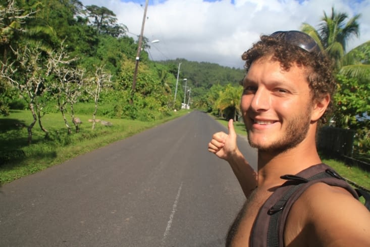 Hitchhiking around Raiatea
