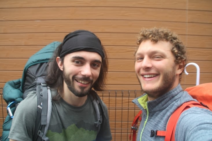 Motivated backpackers ready for a new day