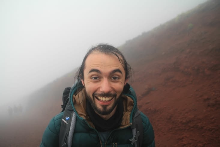 Walking down throught the heavy clouds: portrait 1