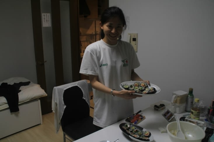 Home made sushis with my great host Yuri