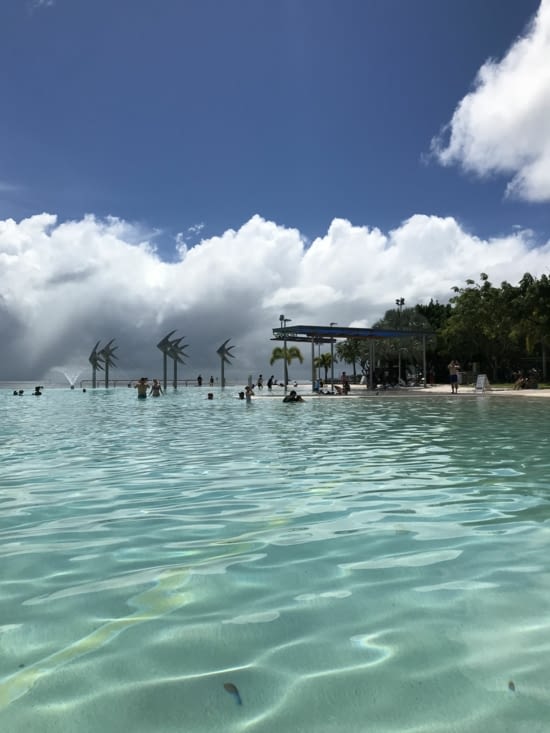 Le beau lagon de la ville de Cairns